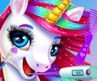Şahzadə Pony makiyajı: unicorn gözəllik salonu