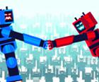 Dostać się na szczyt telefon: multiplayer gra robot