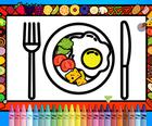 Colore e decorare piatto cena