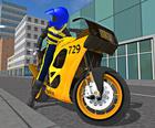 Policijos motociklas lenktynės simuliatorius 3D