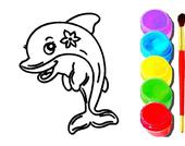海豚着色书