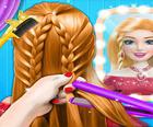 Игра за гримиране на фризьорски салон с плетена коса