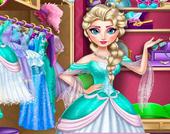 Disney Frosne Prinsesse Elsa Kjole Op Spil