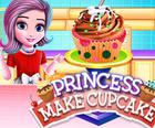 राजकुमारी बनाने के लिए कप केक