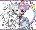 Книжка-раскраска для аниме-девочек: Раскраска поп-манги