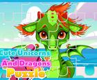 Cute Unicorns And Dragons Puzzle