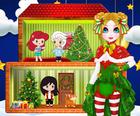 Weihnachten Puppe Prinzessin Haus
