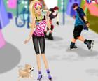 Barbie on roller skates