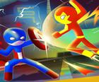 Super-Stickman-Helden Kämpfen