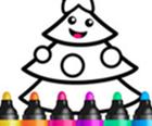 Рисование Рождества Для Детей - Рисуем и Раскрашиваем