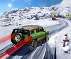 SUV zăpadă de conducere 3d