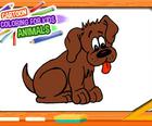 Livro de colorir dos desenhos animados para Crianças-Animais