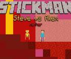 Stickman Steve contre Alex-Nether