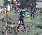 Градски Апокалипсис 3D тълпа от зомбита