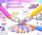 Kız için Prenses Boyama Glitter