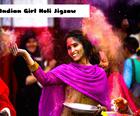 Indische Mädchen Holi Jigsaw