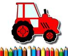 Easy Kids Coloring Tractor