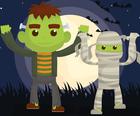 Vampires And Frankenstein Coloring
