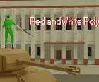 Poli vermelho e branco