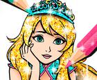Princesa para Colorear Libro Glitter