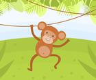 Раскраски забавные обезьяны