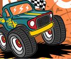 Szalony Monster Truck Puzzle