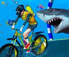 Unterwasser-Fahrrad-Rennen