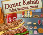 Doner Kebabas: Salotos Pomidorai Svogūnai