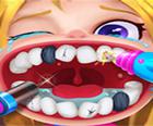גיבור על רופא שיניים משחק ניתוח לילדים
