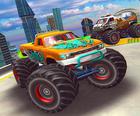 Crazy Monster Jam sunkvežimių lenktynių žaidimas 3D