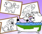 Cartoon Färbung für Kinder - Tiere