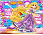 Prinsesse Rapunsel Puslespil & Match3 Spil Online