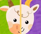 Бебешки игри: животински пъзел за деца