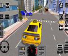Moderno simulatore di auto taxi della città