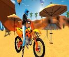 موتوكروس لعبة الشاطئ: الدراجة حيلة سباق