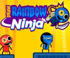 Zeichne Regenbogen-Ninja