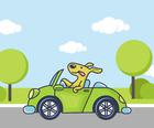 Animal Happy Drive Coloring