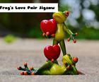 カエルの愛のペアジグソーパズル