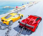 Chained Car Stunts Race Mega Ramp GT Racing