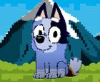 синьо куче пиксел