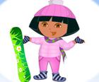 Dora Trượt Tuyết Ăn mặc