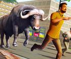 Attacco toro arrabbiato Simulatore di caccia selvaggia