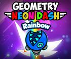 Geometri Neon Dash Regnbue
