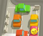 Automobilių stovėjimo aikštelė: eismo kamštis 3D