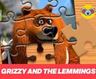 Grizzy en Die lemmings Legkaart Planet