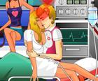 Enfermeira Beijando