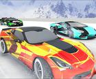 Schnee Fallen Hügel Track Racing