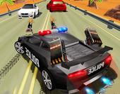 警察の高速道路の追跡犯罪レースゲーム