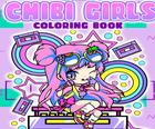 Chibi Fete Carte De Colorat: Anime Japonez De Colorat