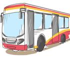Cartoon Bus Schieben